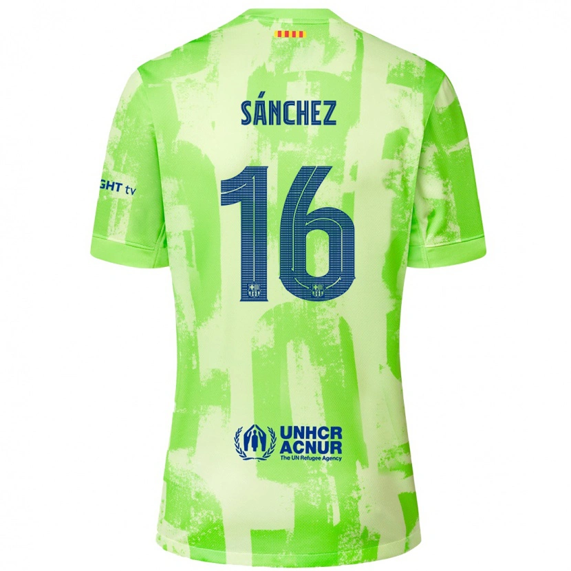 Danxen Barn Edu Sánchez #16 Kalk Tredjesatsen Matchtröjor 2024/25 Tröjor T-Tröja