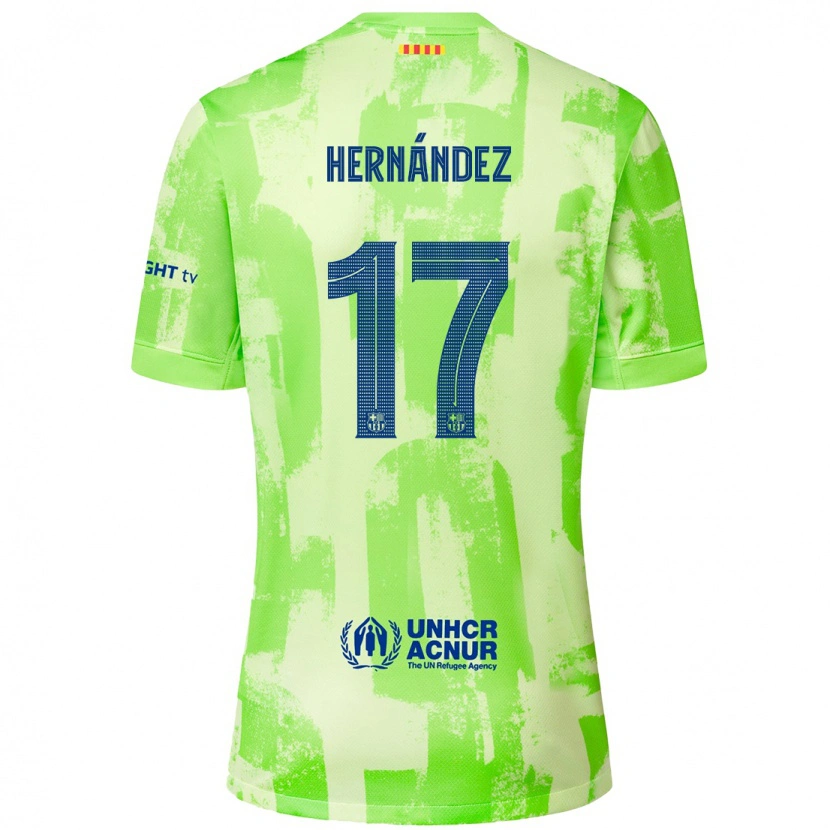 Danxen Barn Juan Hernández #17 Kalk Tredjesatsen Matchtröjor 2024/25 Tröjor T-Tröja