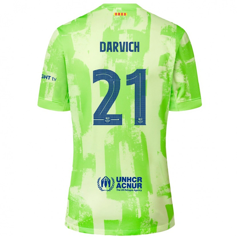 Danxen Barn Noah Darvich #21 Kalk Tredjesatsen Matchtröjor 2024/25 Tröjor T-Tröja