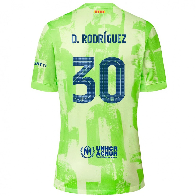 Danxen Barn Dani Rodríguez #30 Kalk Tredjesatsen Matchtröjor 2024/25 Tröjor T-Tröja