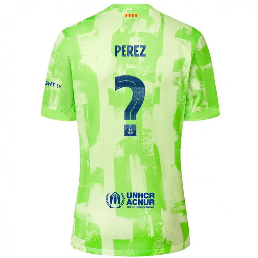 Danxen Barn María Pérez #0 Kalk Tredjesatsen Matchtröjor 2024/25 Tröjor T-Tröja