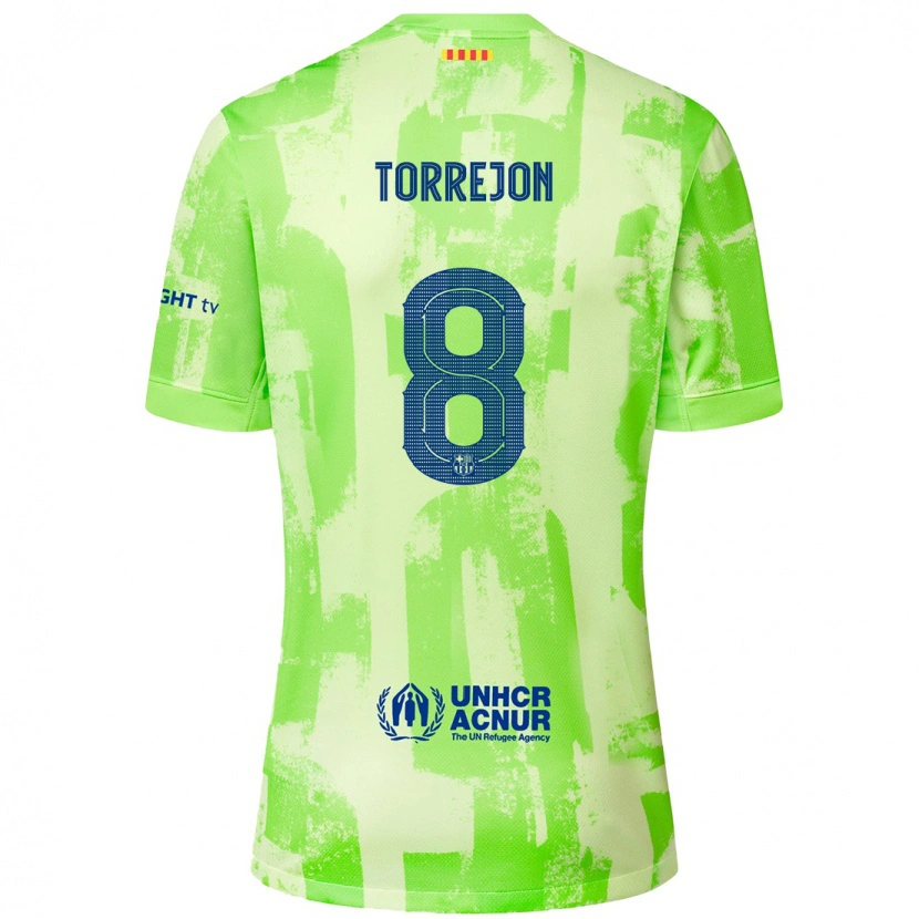 Danxen Barn Marta Torrejón #8 Kalk Tredjesatsen Matchtröjor 2024/25 Tröjor T-Tröja