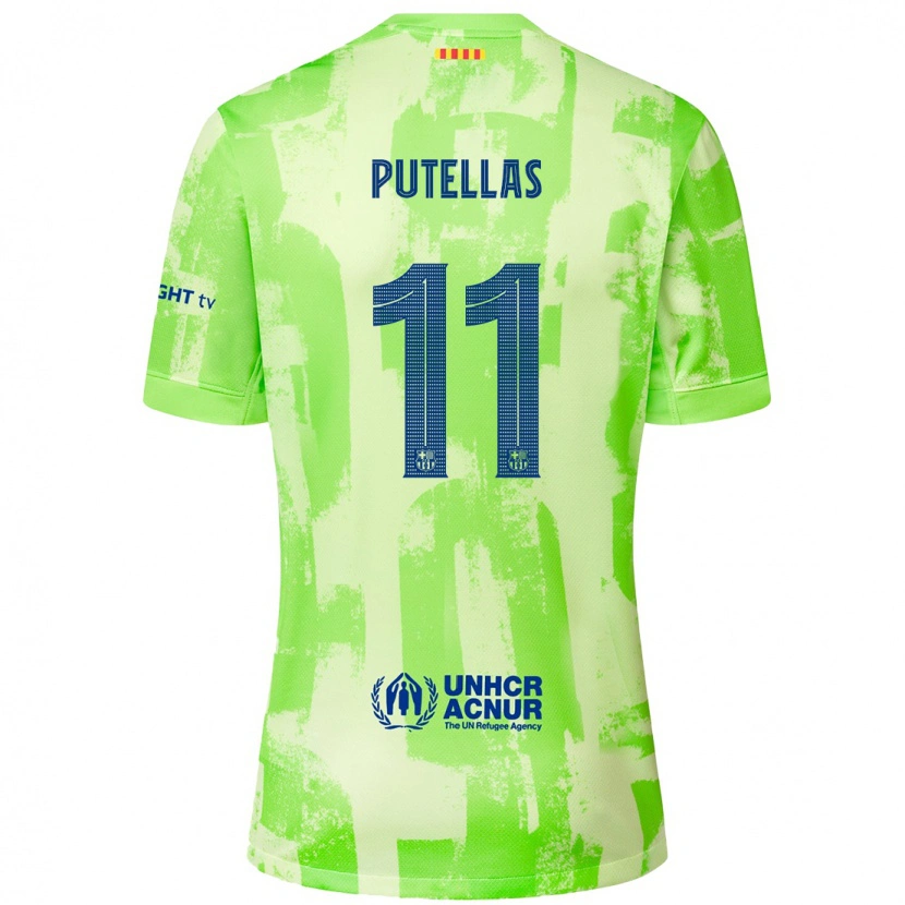 Danxen Barn Alexia Putellas #11 Kalk Tredjesatsen Matchtröjor 2024/25 Tröjor T-Tröja