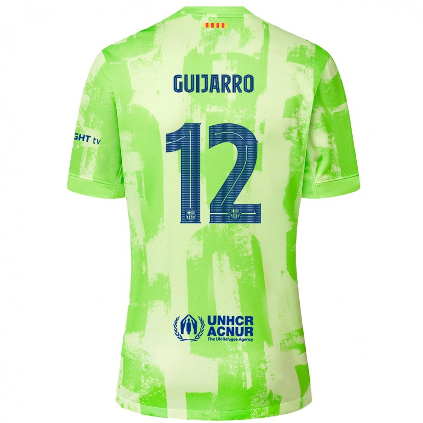 Danxen Barn Patricia Guijarro #12 Kalk Tredjesatsen Matchtröjor 2024/25 Tröjor T-Tröja