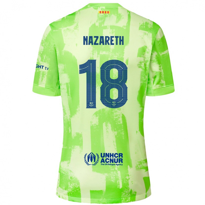 Danxen Barn Kika Nazareth #18 Kalk Tredjesatsen Matchtröjor 2024/25 Tröjor T-Tröja