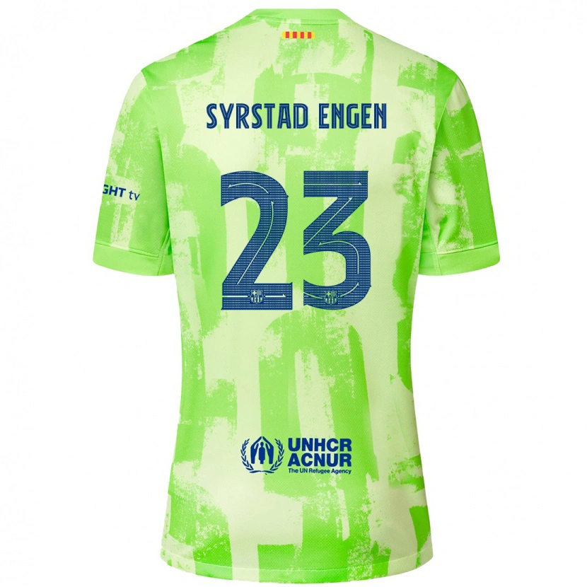 Danxen Barn Ingrid Syrstad Engen #23 Kalk Tredjesatsen Matchtröjor 2024/25 Tröjor T-Tröja