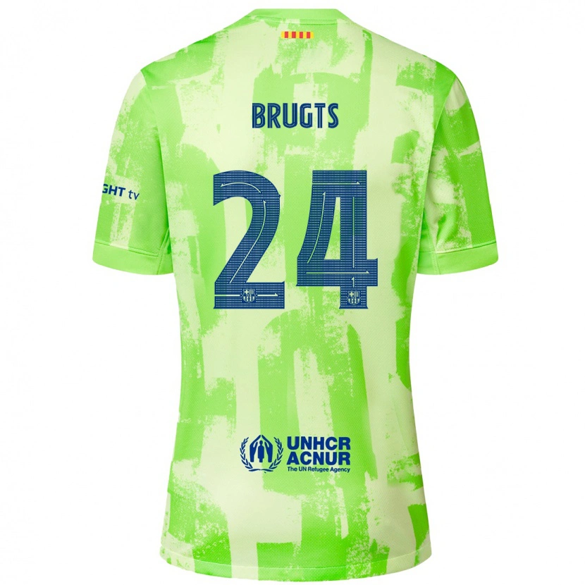 Danxen Barn Esmee Brugts #24 Kalk Tredjesatsen Matchtröjor 2024/25 Tröjor T-Tröja