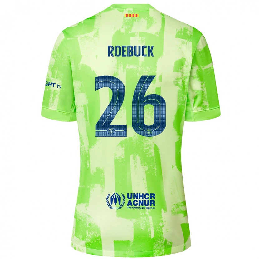 Danxen Barn Ellie Roebuck #26 Kalk Tredjesatsen Matchtröjor 2024/25 Tröjor T-Tröja