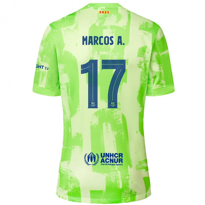 Danxen Barn Marcos Alonso #17 Kalk Tredjesatsen Matchtröjor 2024/25 Tröjor T-Tröja