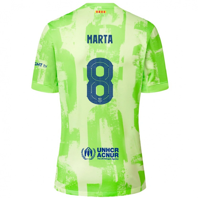 Danxen Barn Marta Torrejon #8 Kalk Tredjesatsen Matchtröjor 2024/25 Tröjor T-Tröja