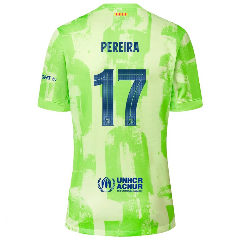Danxen Barn Andrea Pereira #17 Kalk Tredjesatsen Matchtröjor 2024/25 Tröjor T-Tröja