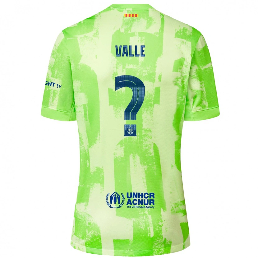 Danxen Barn Alex Valle #0 Kalk Tredjesatsen Matchtröjor 2024/25 Tröjor T-Tröja