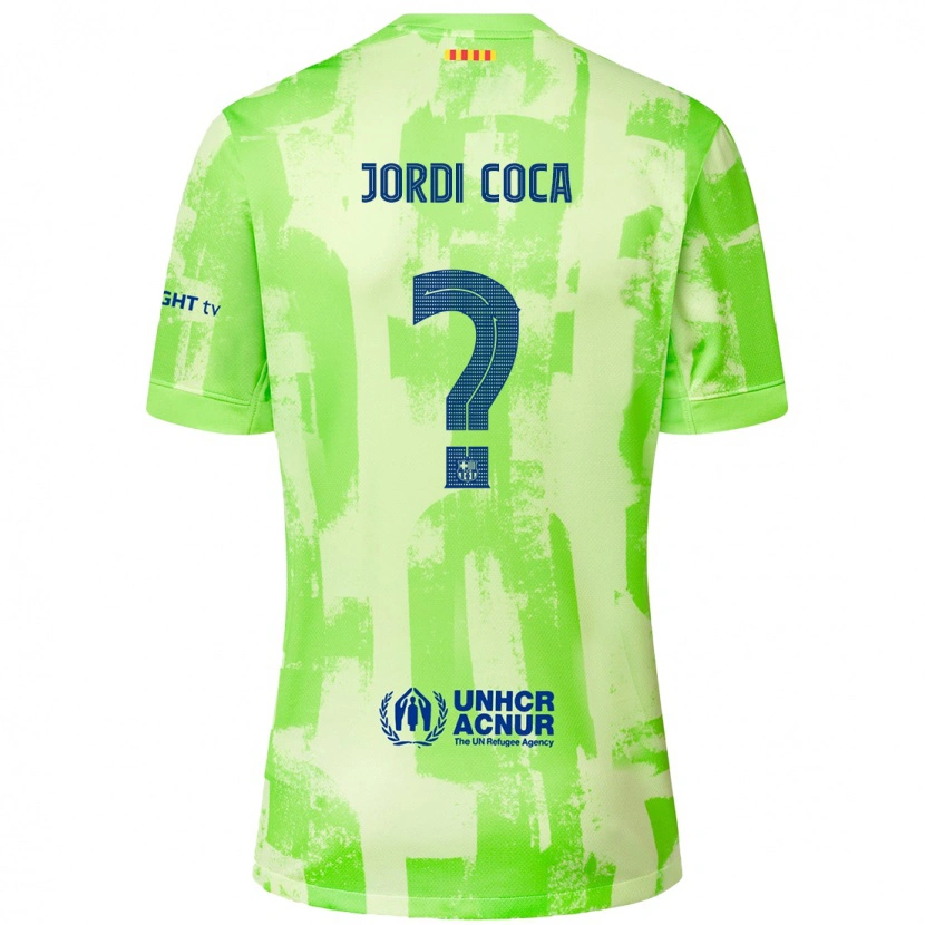 Danxen Barn Jordi Coca #0 Kalk Tredjesatsen Matchtröjor 2024/25 Tröjor T-Tröja