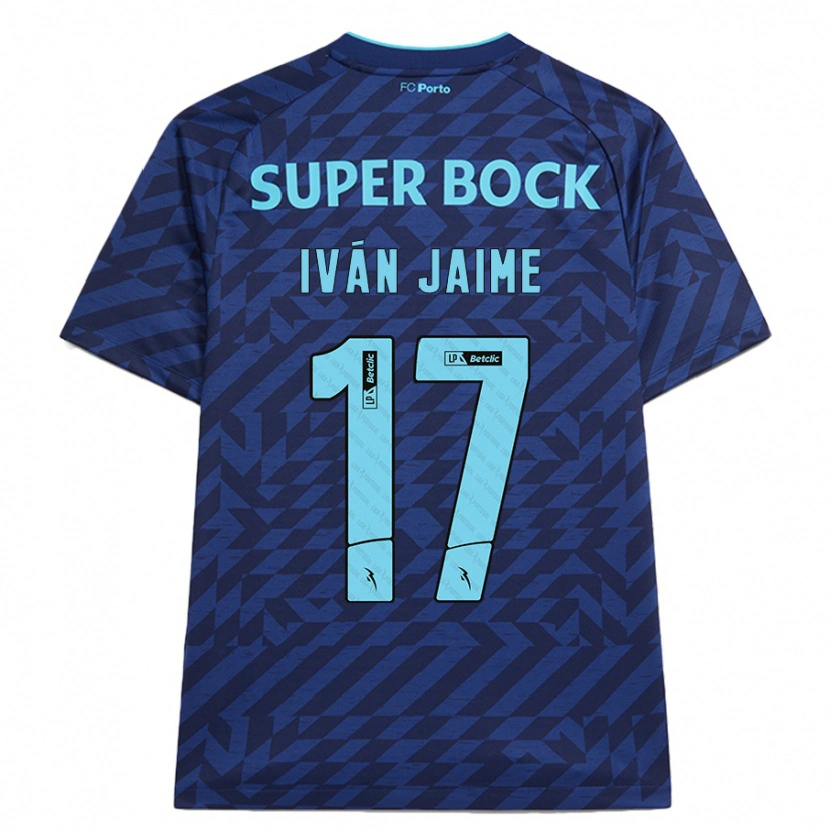Danxen Barn Iván Jaime #17 Marinblå Tredjesatsen Matchtröjor 2024/25 Tröjor T-Tröja