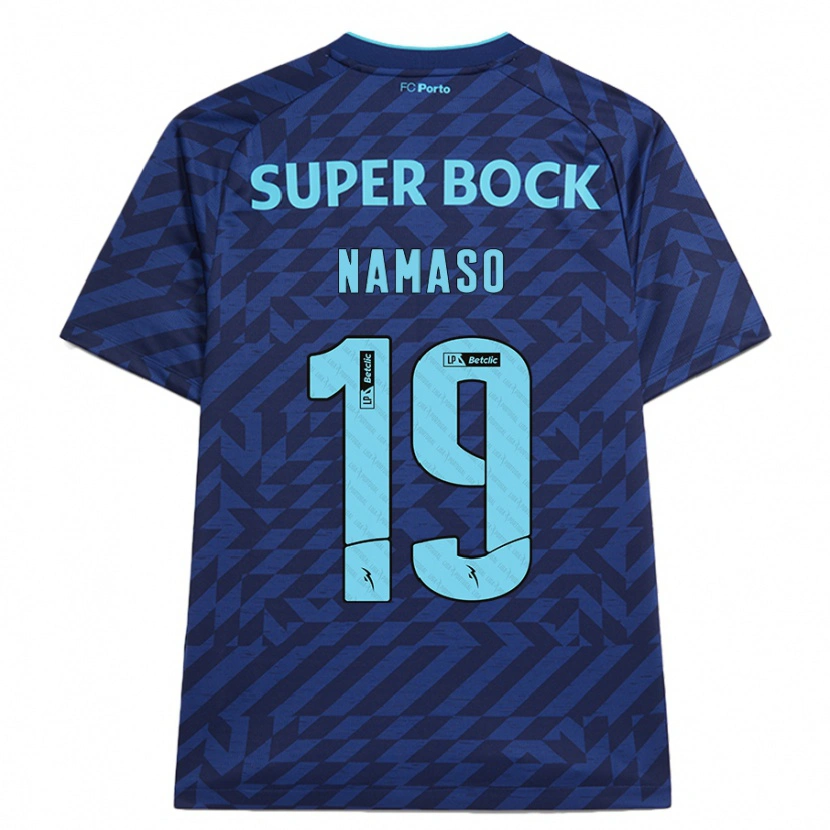 Danxen Barn Danny Namaso #19 Marinblå Tredjesatsen Matchtröjor 2024/25 Tröjor T-Tröja