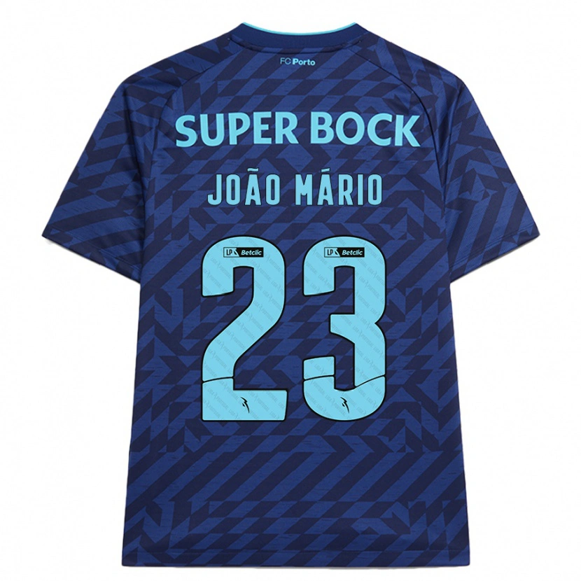 Danxen Barn João Mário #23 Marinblå Tredjesatsen Matchtröjor 2024/25 Tröjor T-Tröja