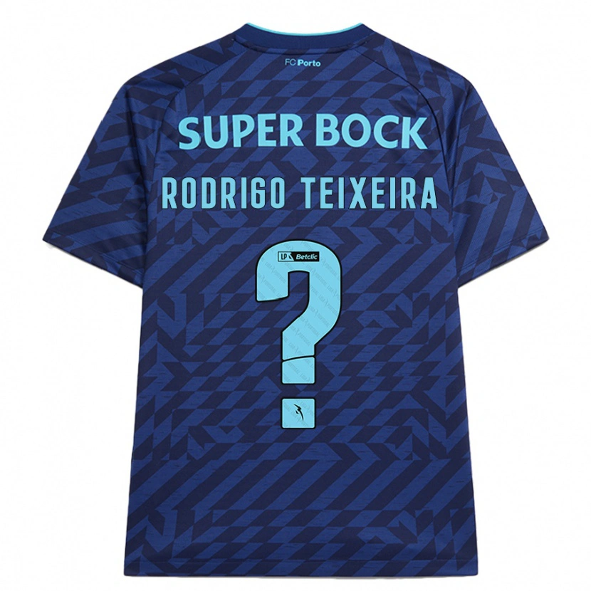 Danxen Barn Rodrigo Teixeira #0 Marinblå Tredjesatsen Matchtröjor 2024/25 Tröjor T-Tröja