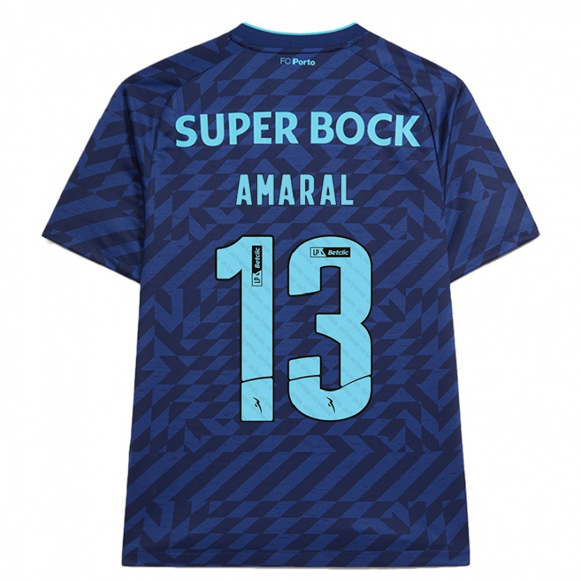 Danxen Barn Fábio Amaral #13 Marinblå Tredjesatsen Matchtröjor 2024/25 Tröjor T-Tröja