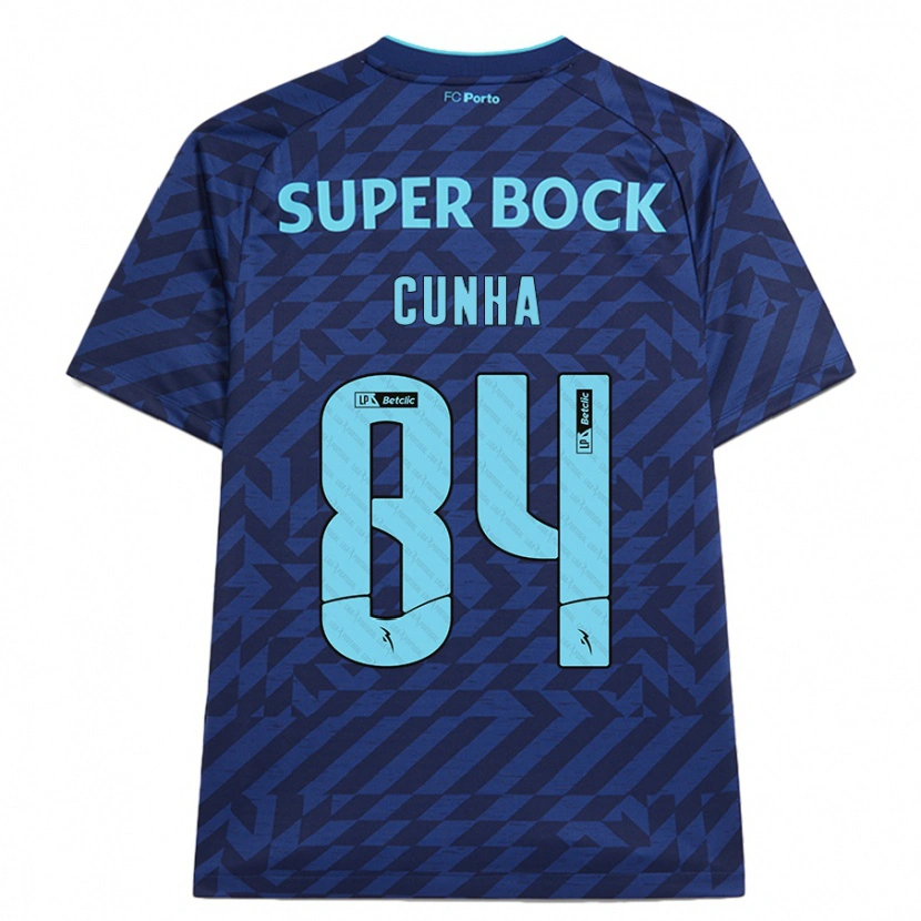 Danxen Barn Martim Cunha #84 Marinblå Tredjesatsen Matchtröjor 2024/25 Tröjor T-Tröja