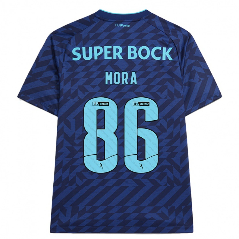 Danxen Barn Rodrigo Mora #86 Marinblå Tredjesatsen Matchtröjor 2024/25 Tröjor T-Tröja