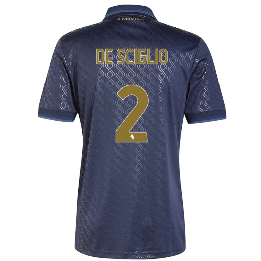 Danxen Barn Mattia De Sciglio #2 Marinblå Tredjesatsen Matchtröjor 2024/25 Tröjor T-Tröja