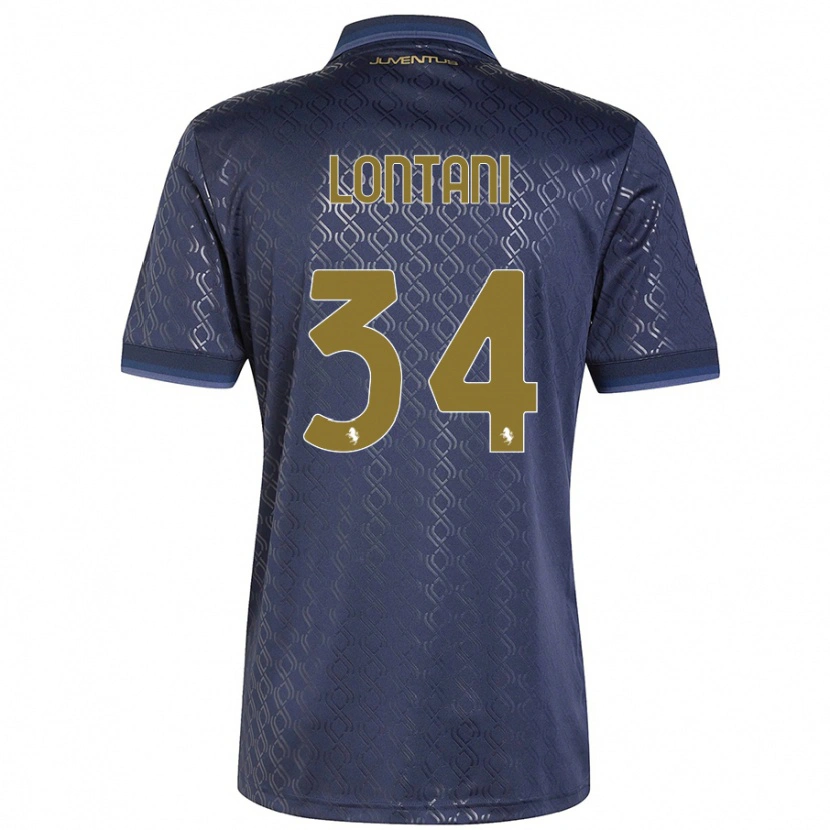 Danxen Barn Matteo Lontani #34 Marinblå Tredjesatsen Matchtröjor 2024/25 Tröjor T-Tröja