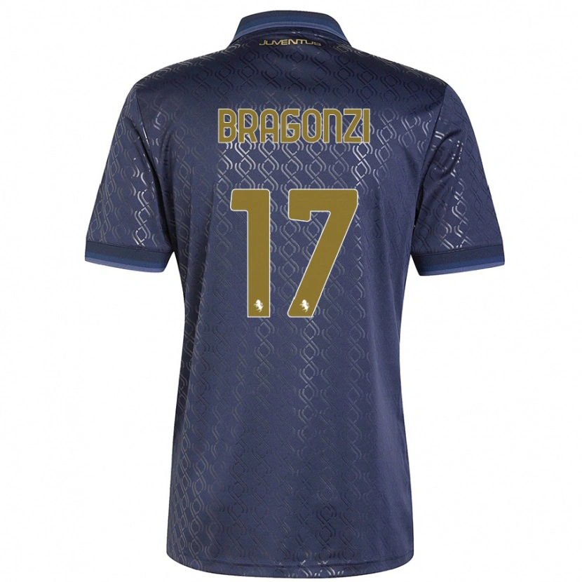 Danxen Barn Asia Bragonzi #17 Marinblå Tredjesatsen Matchtröjor 2024/25 Tröjor T-Tröja