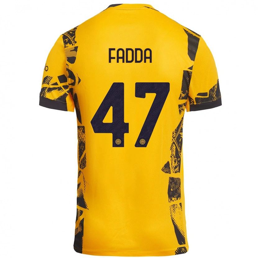 Danxen Barn Paola Fadda #47 Guld Svart Tredjesatsen Matchtröjor 2024/25 Tröjor T-Tröja