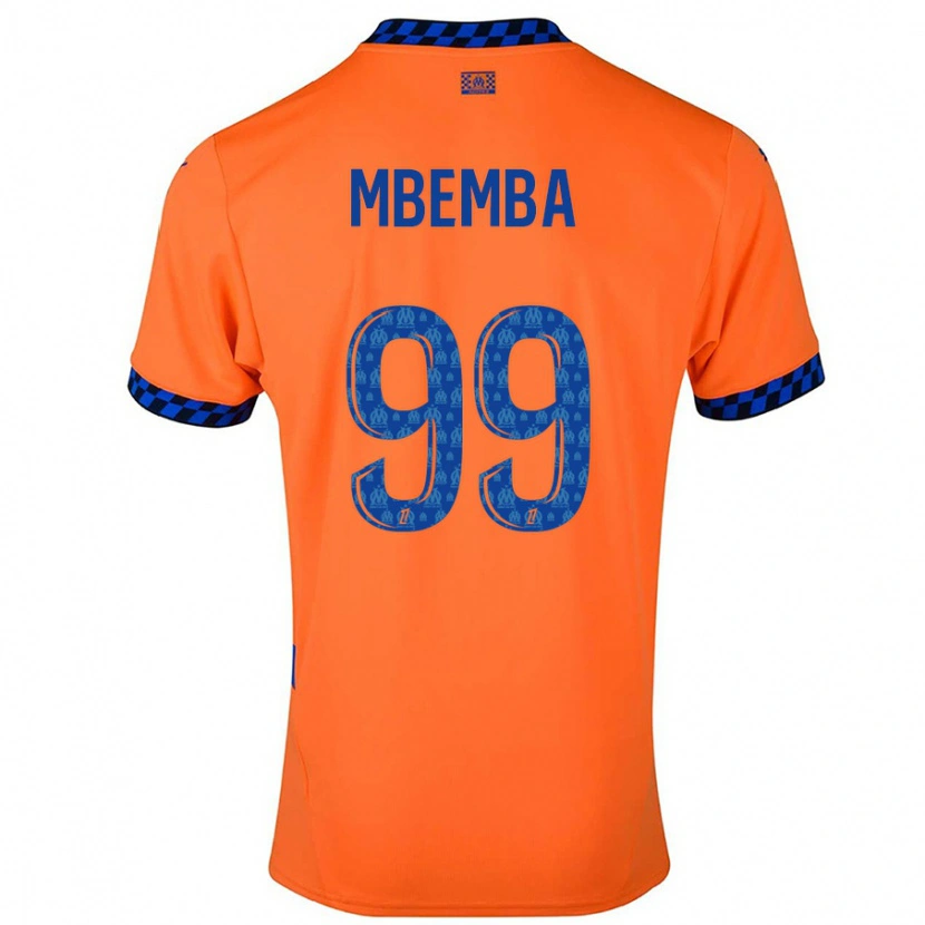 Danxen Barn Chancel Mbemba #99 Orange Mörkblå Tredjesatsen Matchtröjor 2024/25 Tröjor T-Tröja