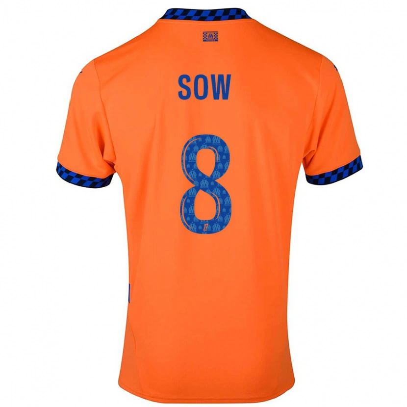 Danxen Barn Mbayang Sow #8 Orange Mörkblå Tredjesatsen Matchtröjor 2024/25 Tröjor T-Tröja