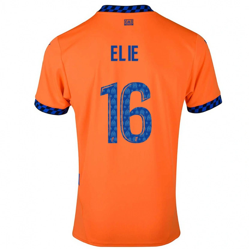 Danxen Barn Anaïs Elie #16 Orange Mörkblå Tredjesatsen Matchtröjor 2024/25 Tröjor T-Tröja