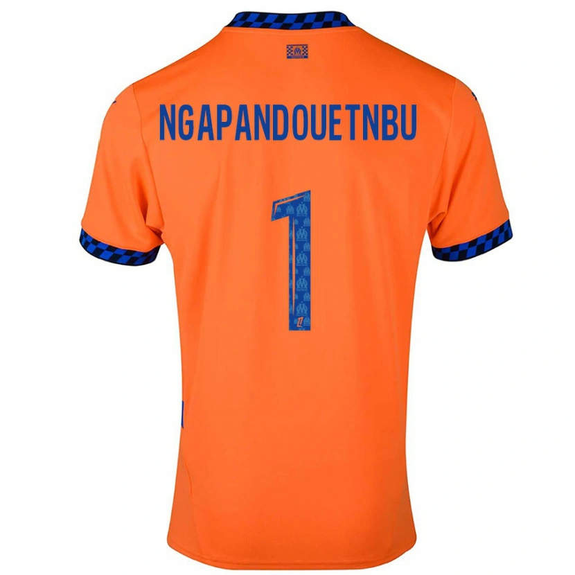 Danxen Barn Simon Ngapandouetnbu #1 Orange Mörkblå Tredjesatsen Matchtröjor 2024/25 Tröjor T-Tröja
