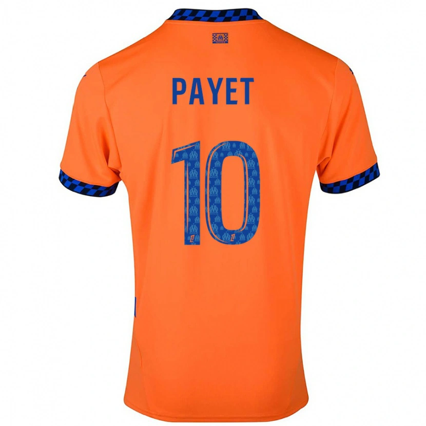 Danxen Barn Dimitri Payet #10 Orange Mörkblå Tredjesatsen Matchtröjor 2024/25 Tröjor T-Tröja