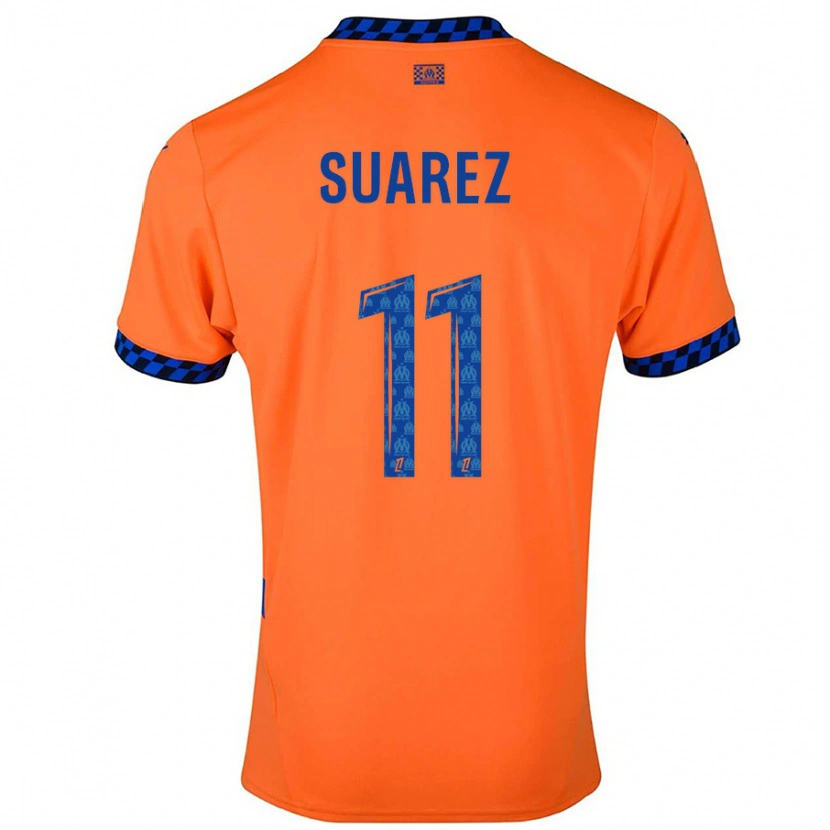 Danxen Barn Luis Suarez #11 Orange Mörkblå Tredjesatsen Matchtröjor 2024/25 Tröjor T-Tröja
