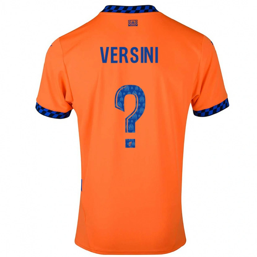 Danxen Barn Santiago Versini #0 Orange Mörkblå Tredjesatsen Matchtröjor 2024/25 Tröjor T-Tröja