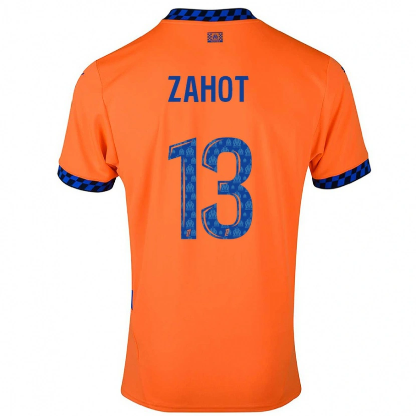 Danxen Barn Sarah Zahot #13 Orange Mörkblå Tredjesatsen Matchtröjor 2024/25 Tröjor T-Tröja
