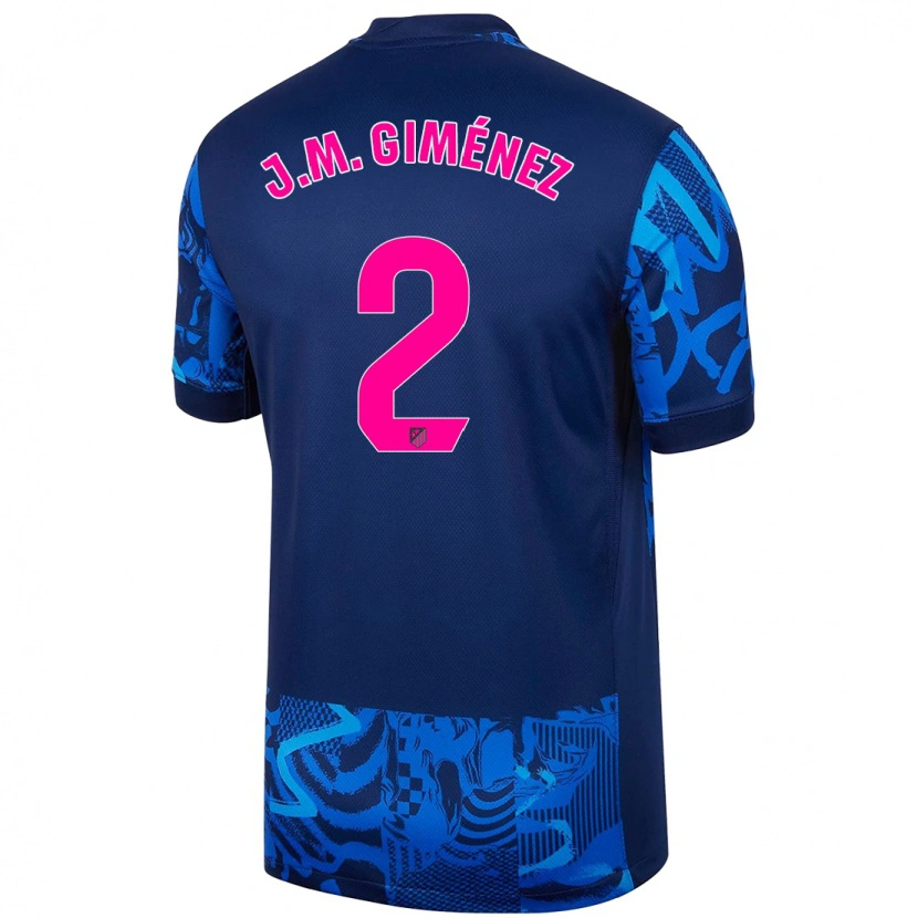 Danxen Barn José María Giménez #2 Kungsblå Tredjesatsen Matchtröjor 2024/25 Tröjor T-Tröja
