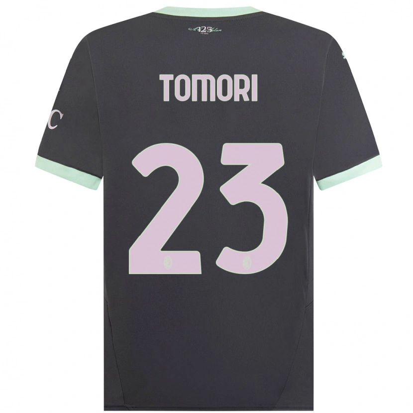 Danxen Barn Fikayo Tomori #23 Grå Tredjesatsen Matchtröjor 2024/25 Tröjor T-Tröja