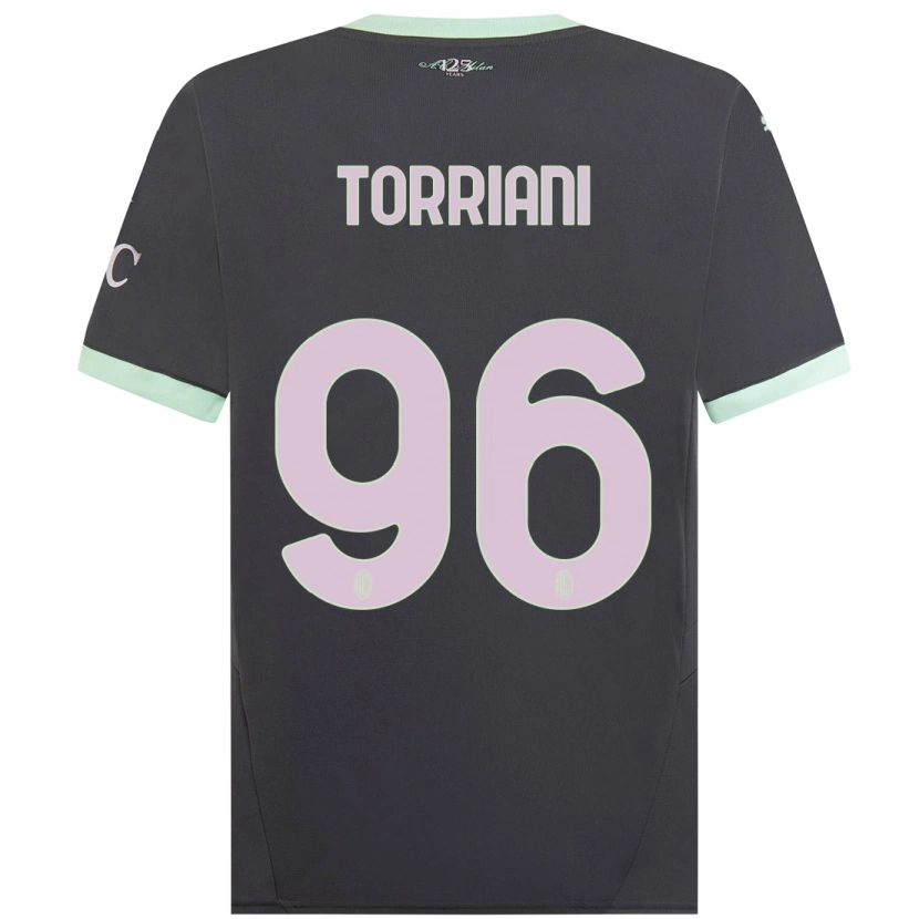 Danxen Barn Lorenzo Torriani #96 Grå Tredjesatsen Matchtröjor 2024/25 Tröjor T-Tröja