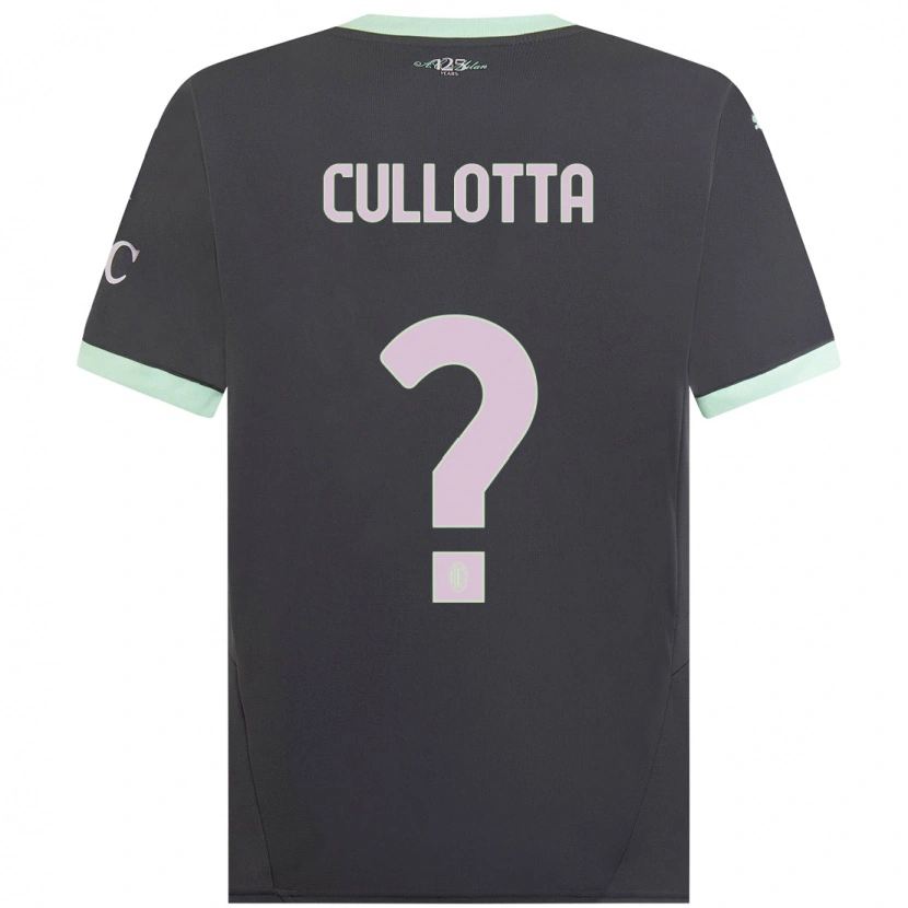 Danxen Barn Andrea Cullotta #0 Grå Tredjesatsen Matchtröjor 2024/25 Tröjor T-Tröja