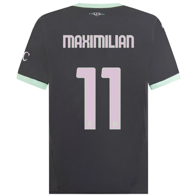 Danxen Barn Maximilian Ibrahimović #11 Grå Tredjesatsen Matchtröjor 2024/25 Tröjor T-Tröja