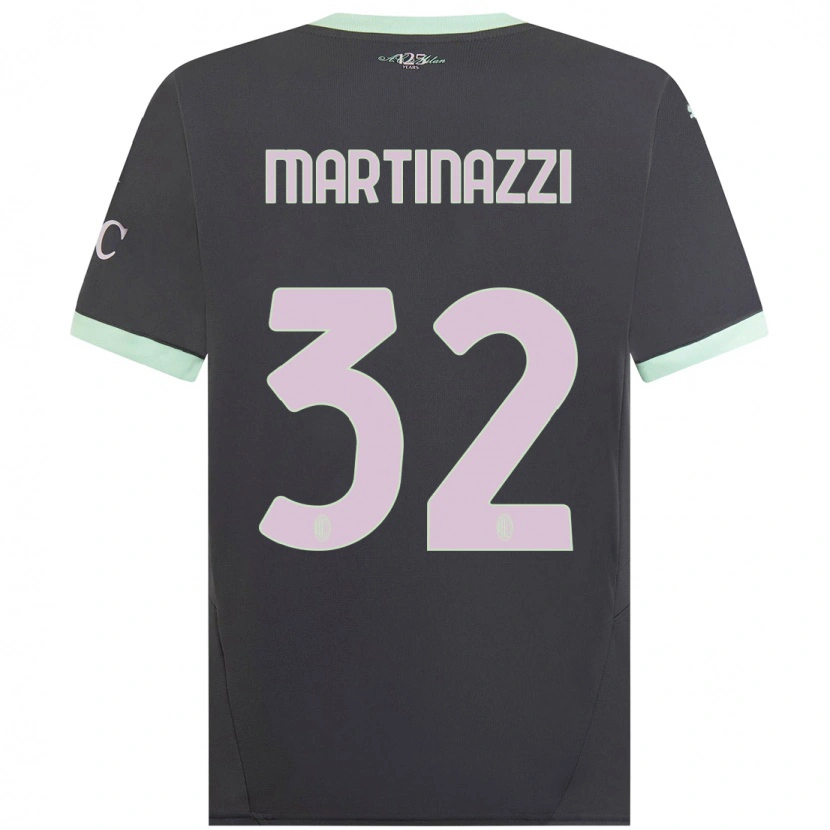 Danxen Barn Luca Martinazzi #32 Grå Tredjesatsen Matchtröjor 2024/25 Tröjor T-Tröja