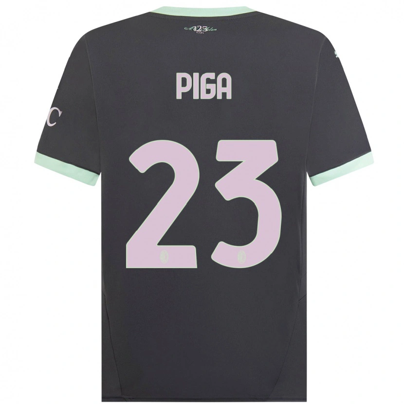 Danxen Barn Julie Piga #23 Grå Tredjesatsen Matchtröjor 2024/25 Tröjor T-Tröja