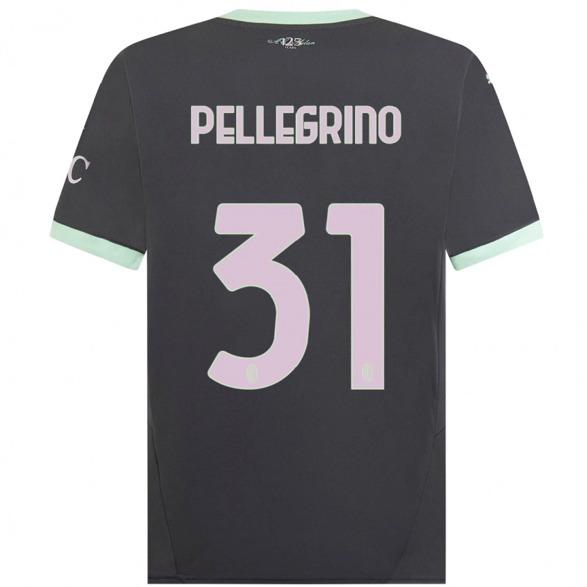 Danxen Barn Marco Pellegrino #31 Grå Tredjesatsen Matchtröjor 2024/25 Tröjor T-Tröja