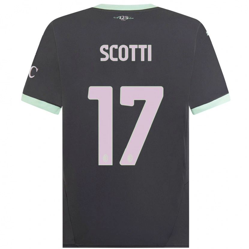 Danxen Barn Filippo Scotti #17 Grå Tredjesatsen Matchtröjor 2024/25 Tröjor T-Tröja