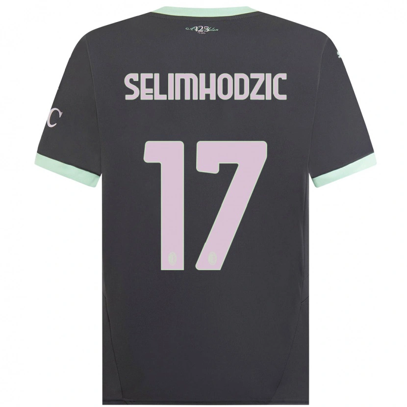 Danxen Barn Noa Selimhodzic #17 Grå Tredjesatsen Matchtröjor 2024/25 Tröjor T-Tröja