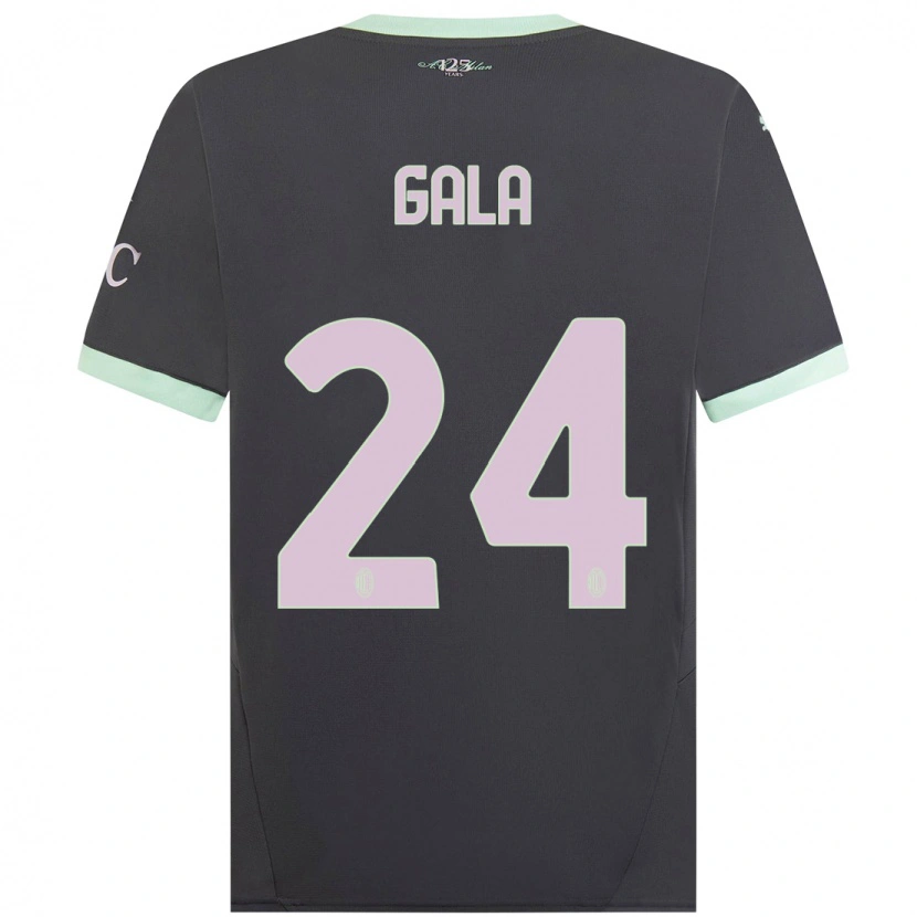 Danxen Barn Antonio Gala #24 Grå Tredjesatsen Matchtröjor 2024/25 Tröjor T-Tröja