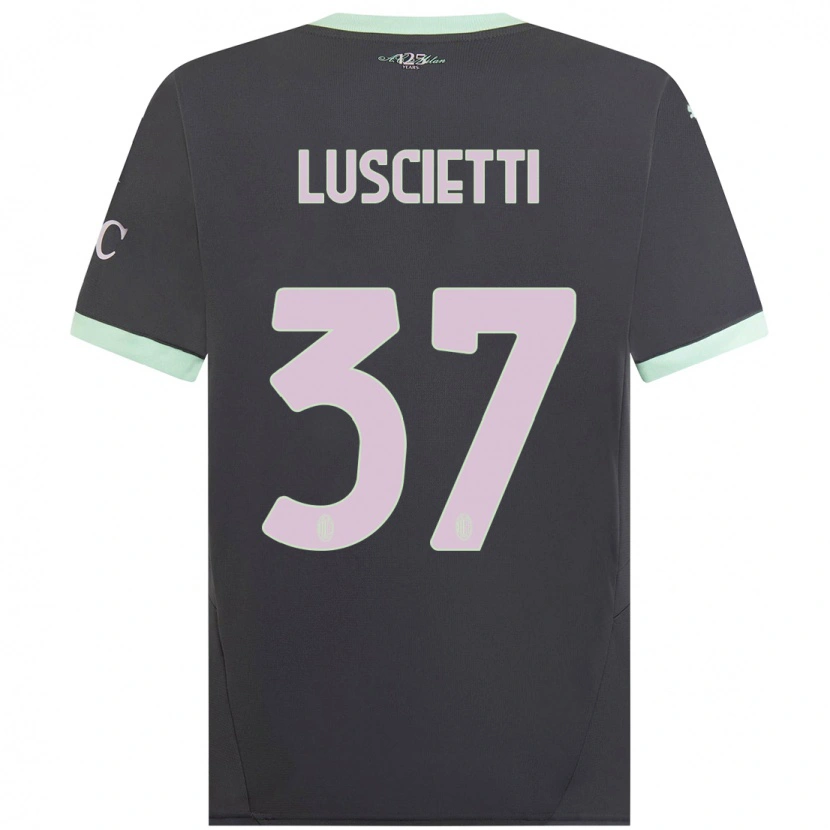 Danxen Barn Abebe Luscietti #37 Grå Tredjesatsen Matchtröjor 2024/25 Tröjor T-Tröja