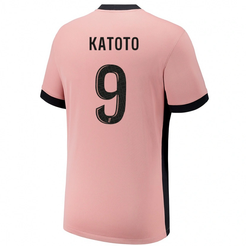 Danxen Barn Marie-Antoinette Katoto #9 Rost Rosa Tredjesatsen Matchtröjor 2024/25 Tröjor T-Tröja