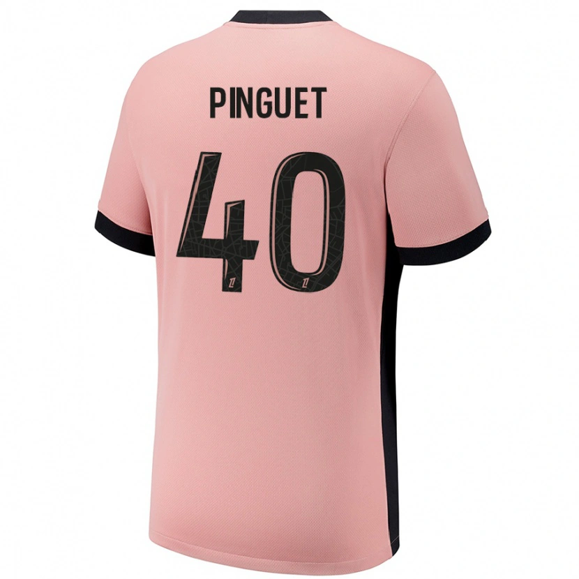 Danxen Barn Alice Pinguet #40 Rost Rosa Tredjesatsen Matchtröjor 2024/25 Tröjor T-Tröja